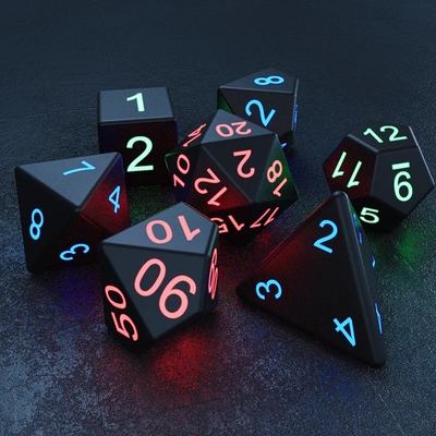 DND Board Polyhedral Dice Adult Game Magic Trick Pixels Đèn điện tử Đèn LED