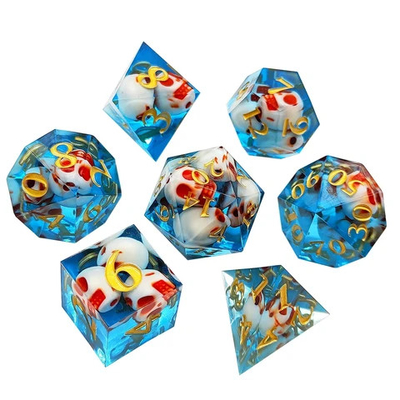 Bộ xúc xắc RPG bằng nhựa tự nhiên thực tế Chống mài mòn Trọng lượng nhẹ