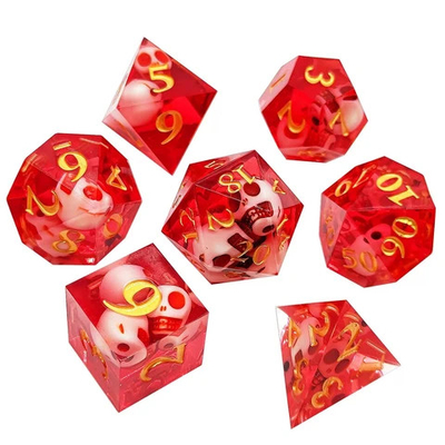 Bộ xúc xắc RPG bằng nhựa tự nhiên thực tế Chống mài mòn Trọng lượng nhẹ