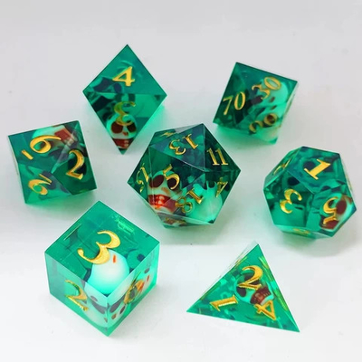 Bộ xúc xắc RPG bằng nhựa tự nhiên thực tế Chống mài mòn Trọng lượng nhẹ