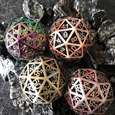 60D Macrobine Zinc Alloy Metal Dice Set Game Desktop Đơn giản DND