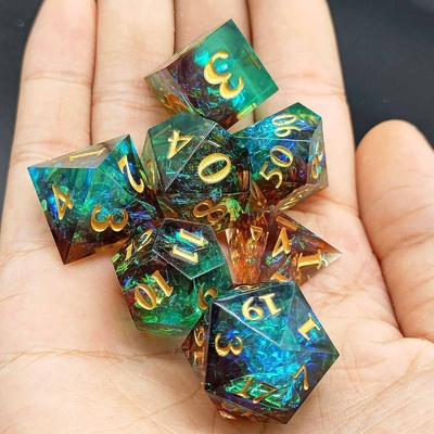 Đặt Đá Nhựa sắc nét tùy chỉnh đa màu Dragon And Dungeon DND#RPG