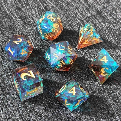 Đặt Đá Nhựa sắc nét tùy chỉnh đa màu Dragon And Dungeon DND#RPG