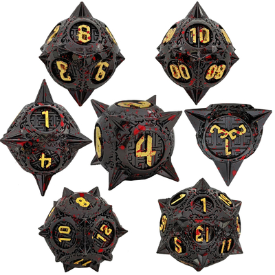 Bloodstarial Meteor Metal Dice Set D8 RPG Rồng và Dungeon