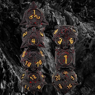 Bloodstarial Meteor Metal Dice Set D8 RPG Rồng và Dungeon