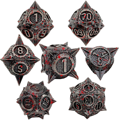 Bloodstarial Meteor Metal Dice Set D8 RPG Rồng và Dungeon