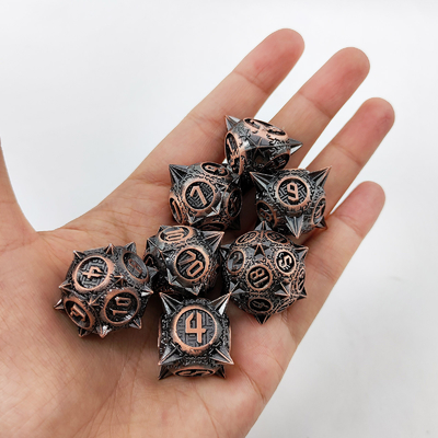 Retro Copper Meteor Hammer Metal Dice Dragon And Dungeon RPG D20