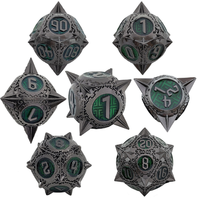 Retro Copper Meteor Hammer Metal Dice Dragon And Dungeon RPG D20