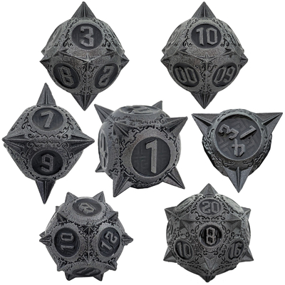 Retro Copper Meteor Hammer Metal Dice Dragon And Dungeon RPG D20
