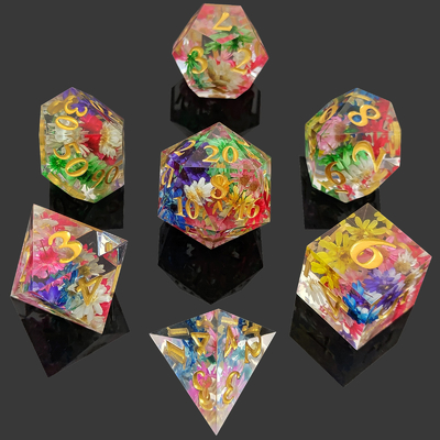 Nhựa chống mài mòn DND Dice Hand Pouring Polyhedral Sharp Edge