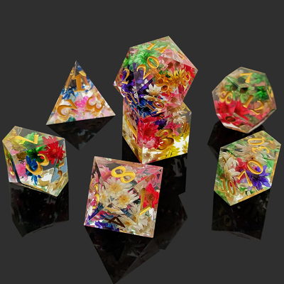 Nhựa chống mài mòn DND Dice Hand Pouring Polyhedral Sharp Edge