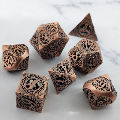 Back To Metal Dice Set Kusalukono đa mặt COC DND RPG Dice