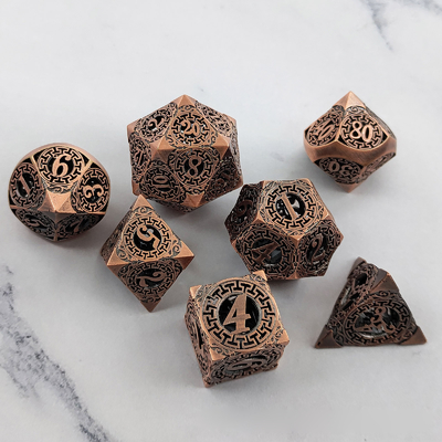 Back To Metal Dice Set Kusalukono đa mặt COC DND RPG Dice
