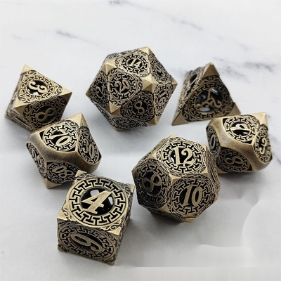 Back To Metal Dice Set Kusalukono đa mặt COC DND RPG Dice