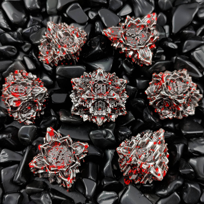 Lotus Metal Dice Set DND Dungeons And Dragons TRPG Polyhedral COC D6 Trò chơi
