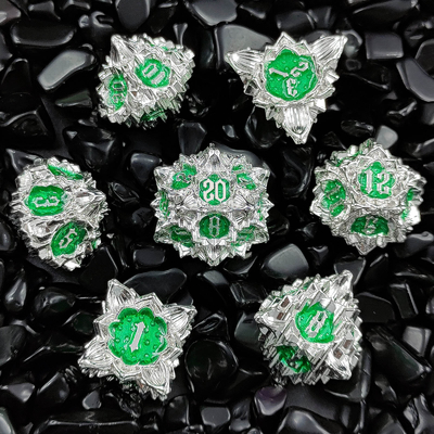 Lotus Metal Dice Set DND Dungeons And Dragons TRPG Polyhedral COC D6 Trò chơi