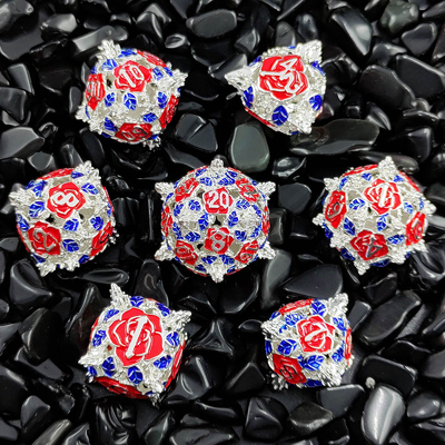 Polyhedral Metal Hollow Dice RPG Role Playing DND Dungeons And Dragons Trò chơi trên bàn