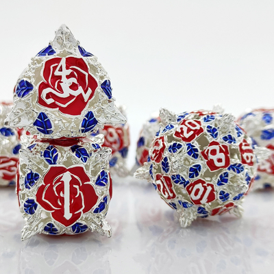 Polyhedral Metal Hollow Dice RPG Role Playing DND Dungeons And Dragons Trò chơi trên bàn