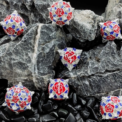Polyhedral Metal Hollow Dice RPG Role Playing DND Dungeons And Dragons Trò chơi trên bàn