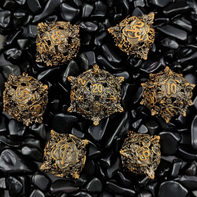 Polyhedral Metal Hollow Dice RPG Role Playing DND Dungeons And Dragons Trò chơi trên bàn
