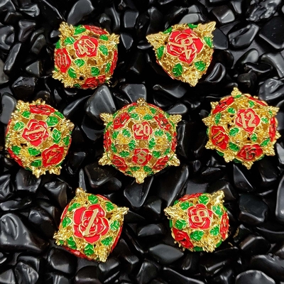 Polyhedral Metal Hollow Dice RPG Role Playing DND Dungeons And Dragons Trò chơi trên bàn
