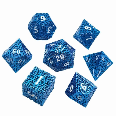 Bộ số xúc xắc kim loại Maze Hollow DND Krusu'S Call RPG đa mặt