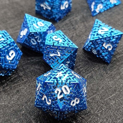 Bộ số xúc xắc kim loại Maze Hollow DND Krusu'S Call RPG đa mặt