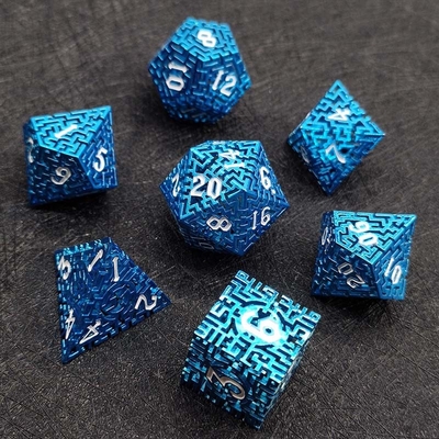 Bộ số xúc xắc kim loại Maze Hollow DND Krusu'S Call RPG đa mặt
