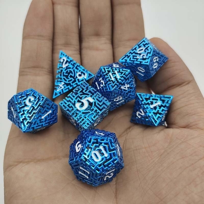 Bộ số xúc xắc kim loại Maze Hollow DND Krusu'S Call RPG đa mặt