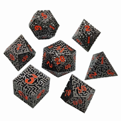 Bộ số xúc xắc kim loại Maze Hollow DND Krusu'S Call RPG đa mặt