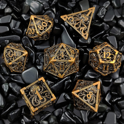 Bạch tuộc Metal Hollow Multi Face Dice Set Budemen Dungeon And Dragon DND