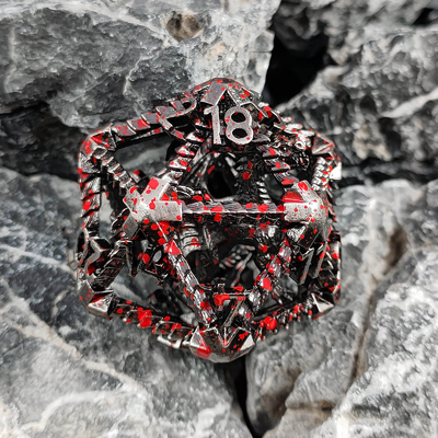 20 mặt kim loại đá rỗng D20 DND quy mô lớn RPG đa diện Dungeons And Dragons