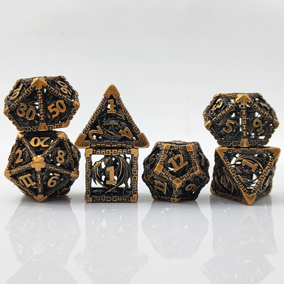 Bộ đốm kim loại nhiều mặt rỗng D20 cắt sắc Flying Dragon Budemen's God