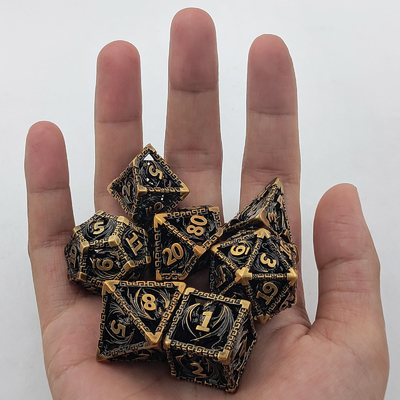 Bộ đốm kim loại nhiều mặt rỗng D20 cắt sắc Flying Dragon Budemen's God