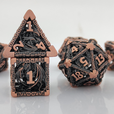 Bộ đốm kim loại nhiều mặt rỗng D20 cắt sắc Flying Dragon Budemen's God