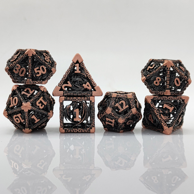 Bộ đốm kim loại nhiều mặt rỗng D20 cắt sắc Flying Dragon Budemen's God