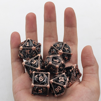 Bộ đốm kim loại nhiều mặt rỗng D20 cắt sắc Flying Dragon Budemen's God