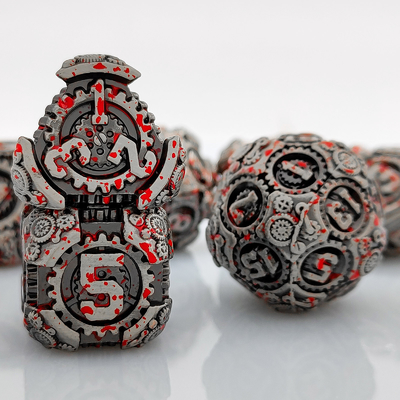 Metal Gear Dice Set DND Dungeons And Dragons TRPG Bảng đốm đa diện D6