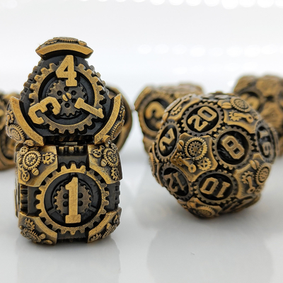 Metal Gear Dice Set DND Dungeons And Dragons TRPG Bảng đốm đa diện D6