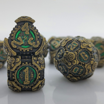 Metal Gear Dice Set DND Dungeons And Dragons TRPG Bảng đốm đa diện D6