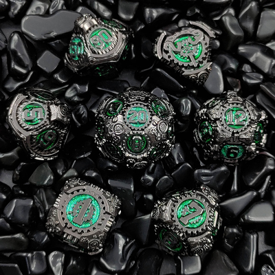Metal Gear Dice Set DND Dungeons And Dragons TRPG Bảng đốm đa diện D6