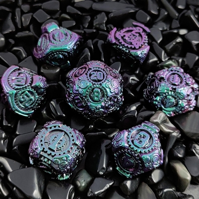 Metal Gear Dice Set DND Dungeons And Dragons TRPG Bảng đốm đa diện D6