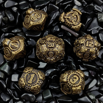 Metal Gear Dice Set DND Dungeons And Dragons TRPG Bảng đốm đa diện D6