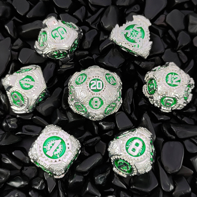 Metal Gear Dice Set DND Dungeons And Dragons TRPG Bảng đốm đa diện D6