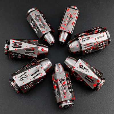 Bullet Head Multiface Metal Dice Set Trò chơi máy tính để bàn DND#RPG#COC