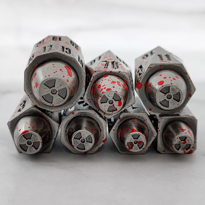 Bullet Head Multiface Metal Dice Set Trò chơi máy tính để bàn DND#RPG#COC