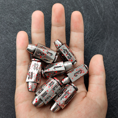 Bullet Head Multiface Metal Dice Set Trò chơi máy tính để bàn DND#RPG#COC