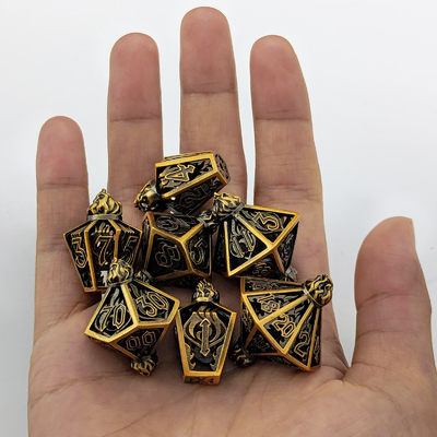 Bird Cage Hollow Multi Face Metal Dice Of Bade Gate Dungeon Và DND#RPG