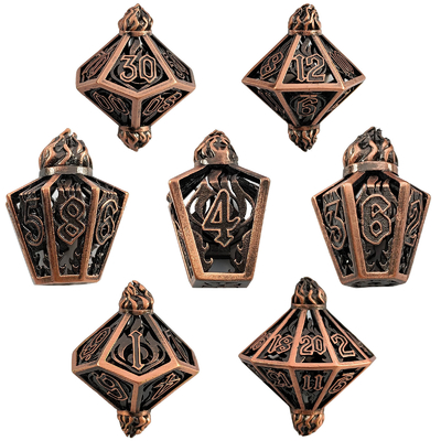 Bird Cage Hollow Multi Face Metal Dice Of Bade Gate Dungeon Và DND#RPG