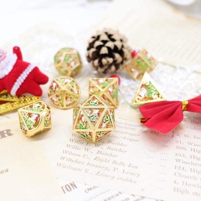 Christmas Hollow Multi Noodle Metal Dice Digital DND Dragon And Dungeon TRPG đa mặt